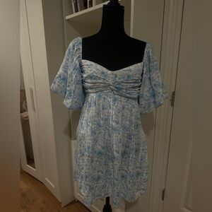 Altar'd State Blue Floral Mini Dress